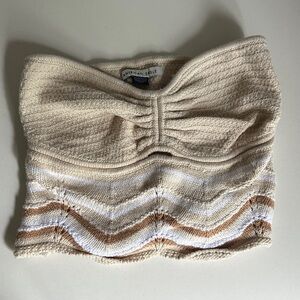 American Eagle Beige/Cream Knit Tube Top